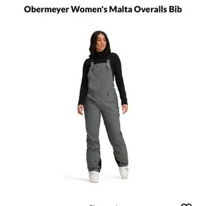 Obermeyer women’s Malta overall bib - charcoal gray